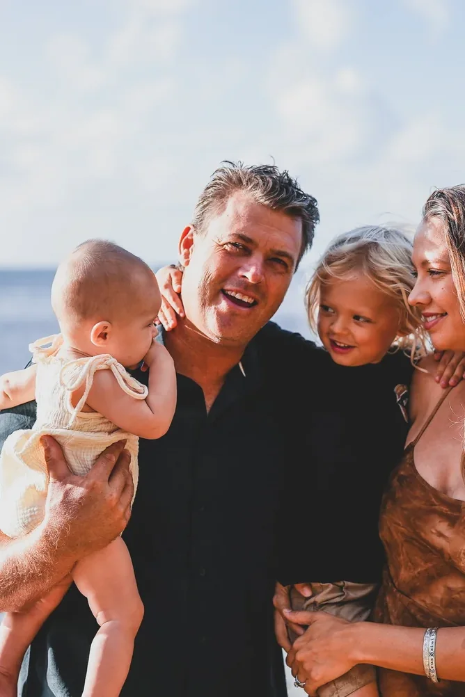 Brad Gaul, owner of Signature Shade Solutions, with his family